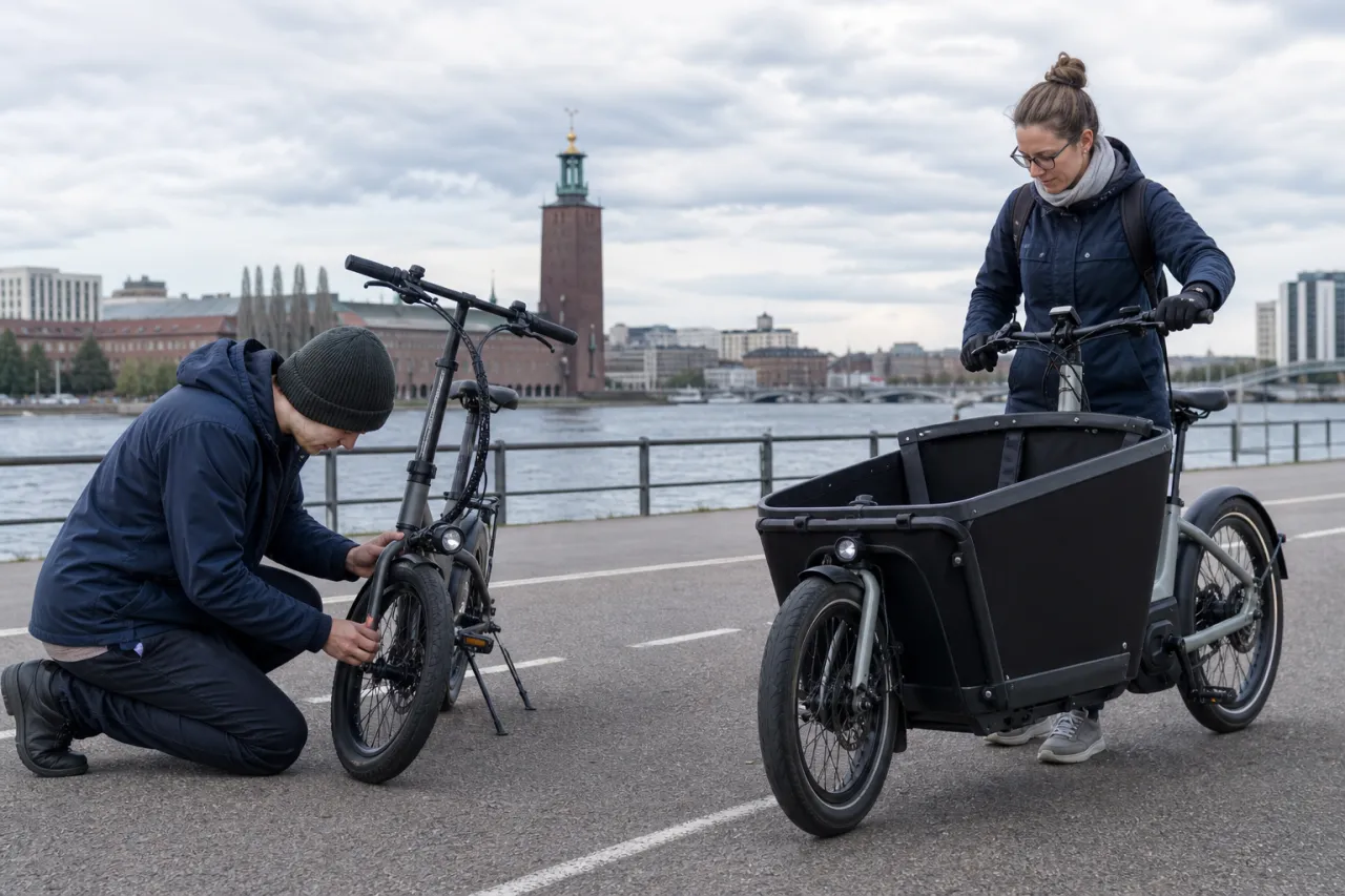Däckbredd på pendlar-elcykel i test: smala eller breda däck för daglig körning