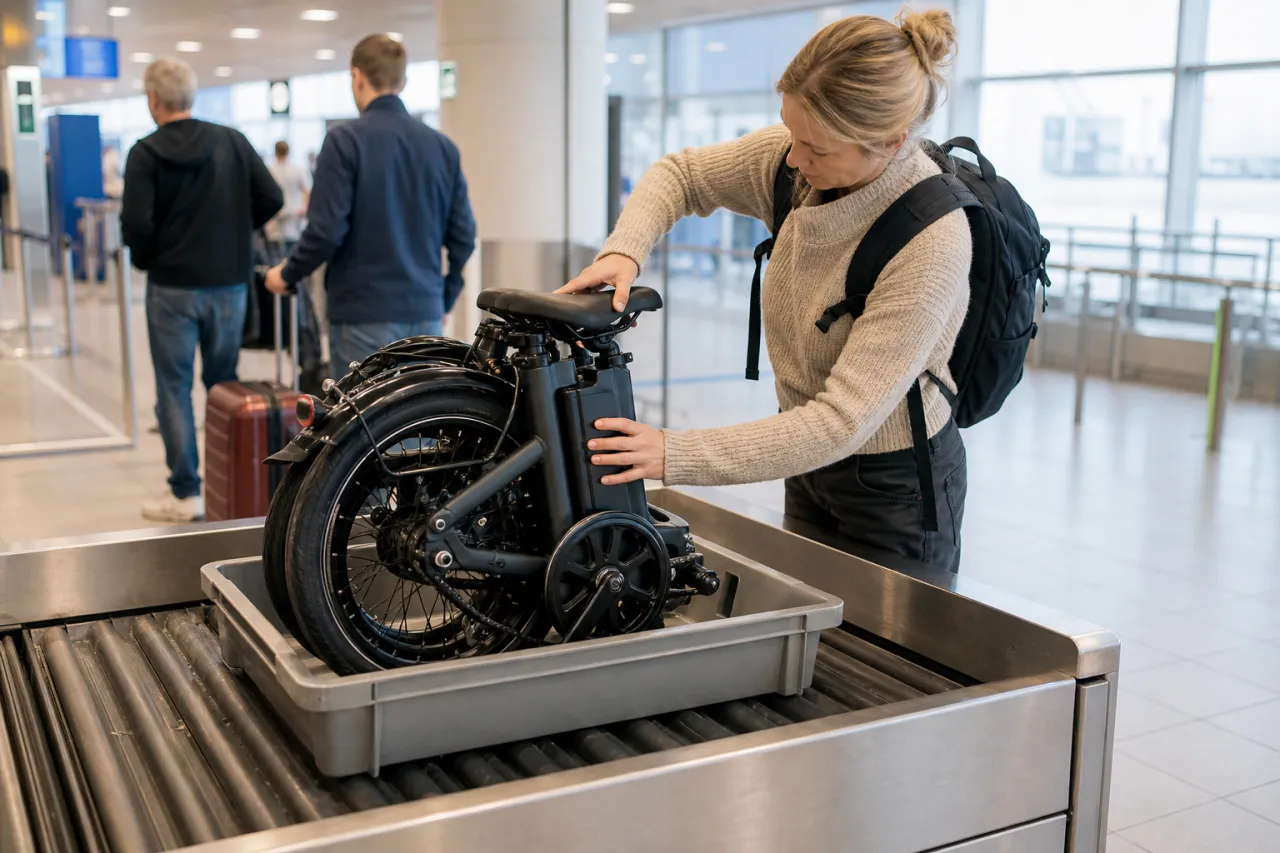 Hopfällbar elcykel och flyg: därför krånglar batteriet