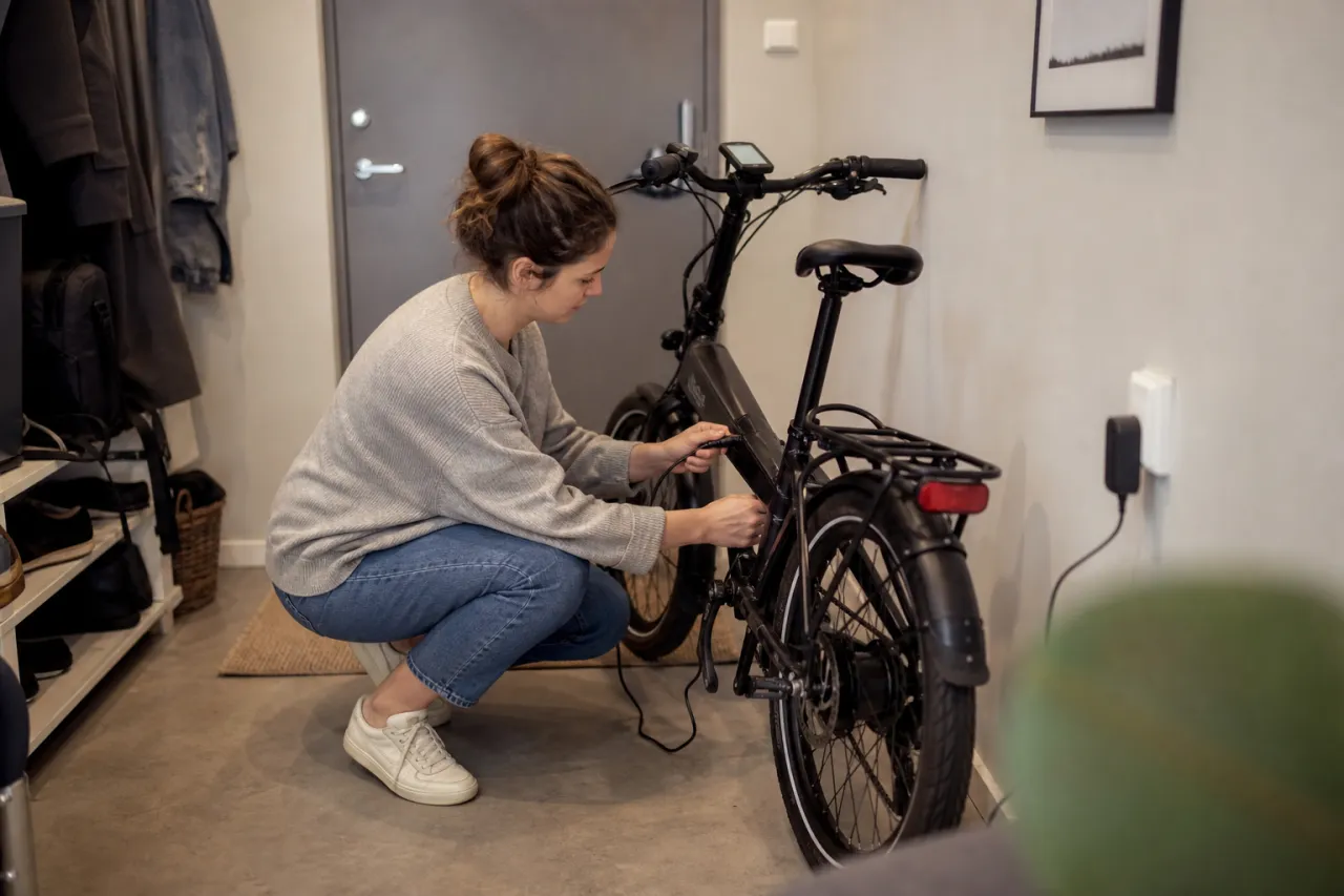 Ladda elcykel i lägenhet säkert: så minskar du brandrisken