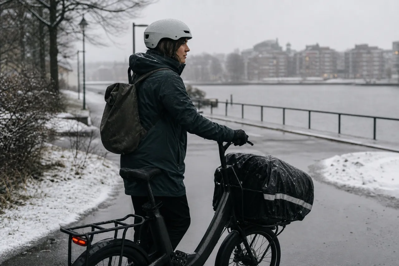 Pendlar-elcykel i regn och vinter: så håller du igång året runt
